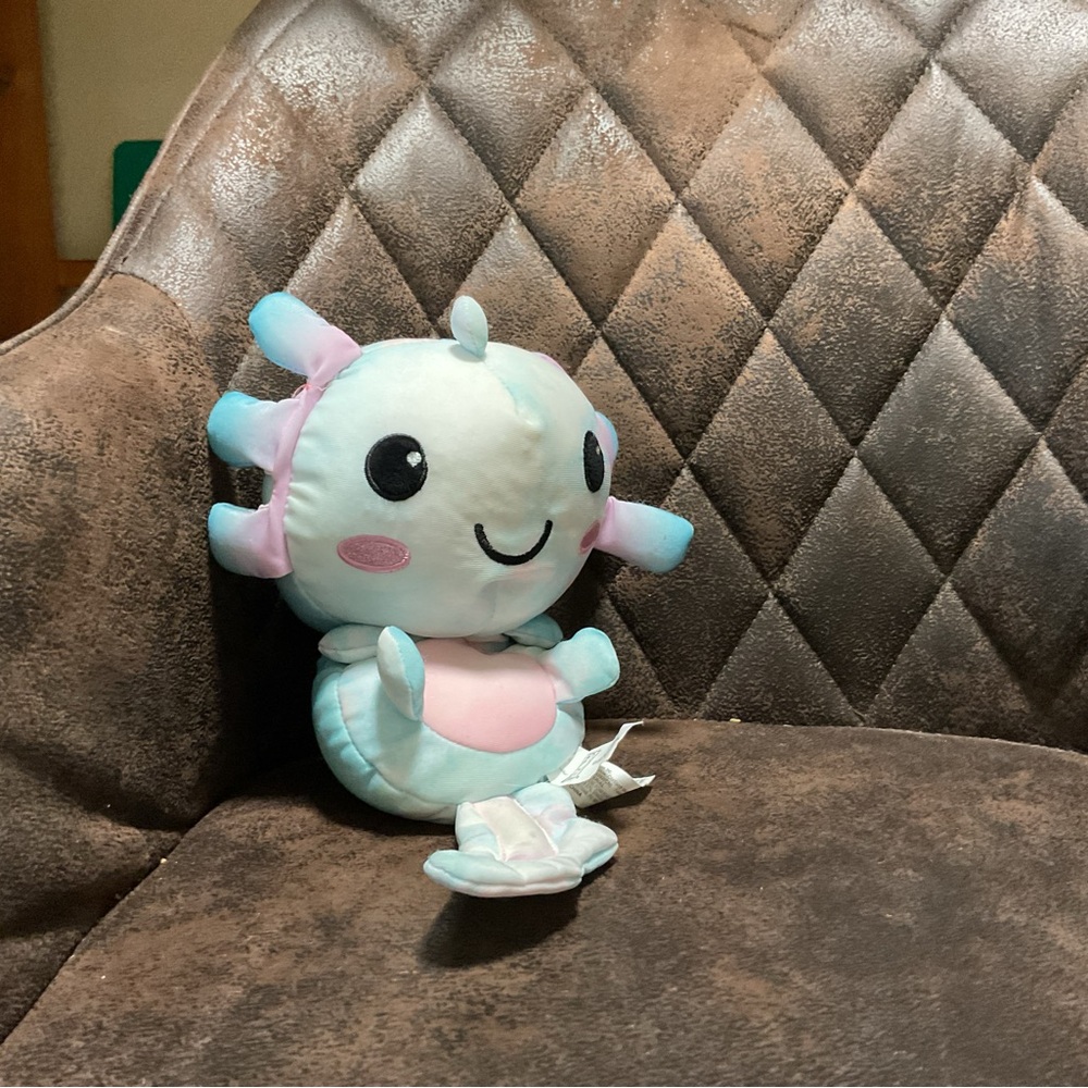 Adorable Blue and Pink Axolotl Plush Toy